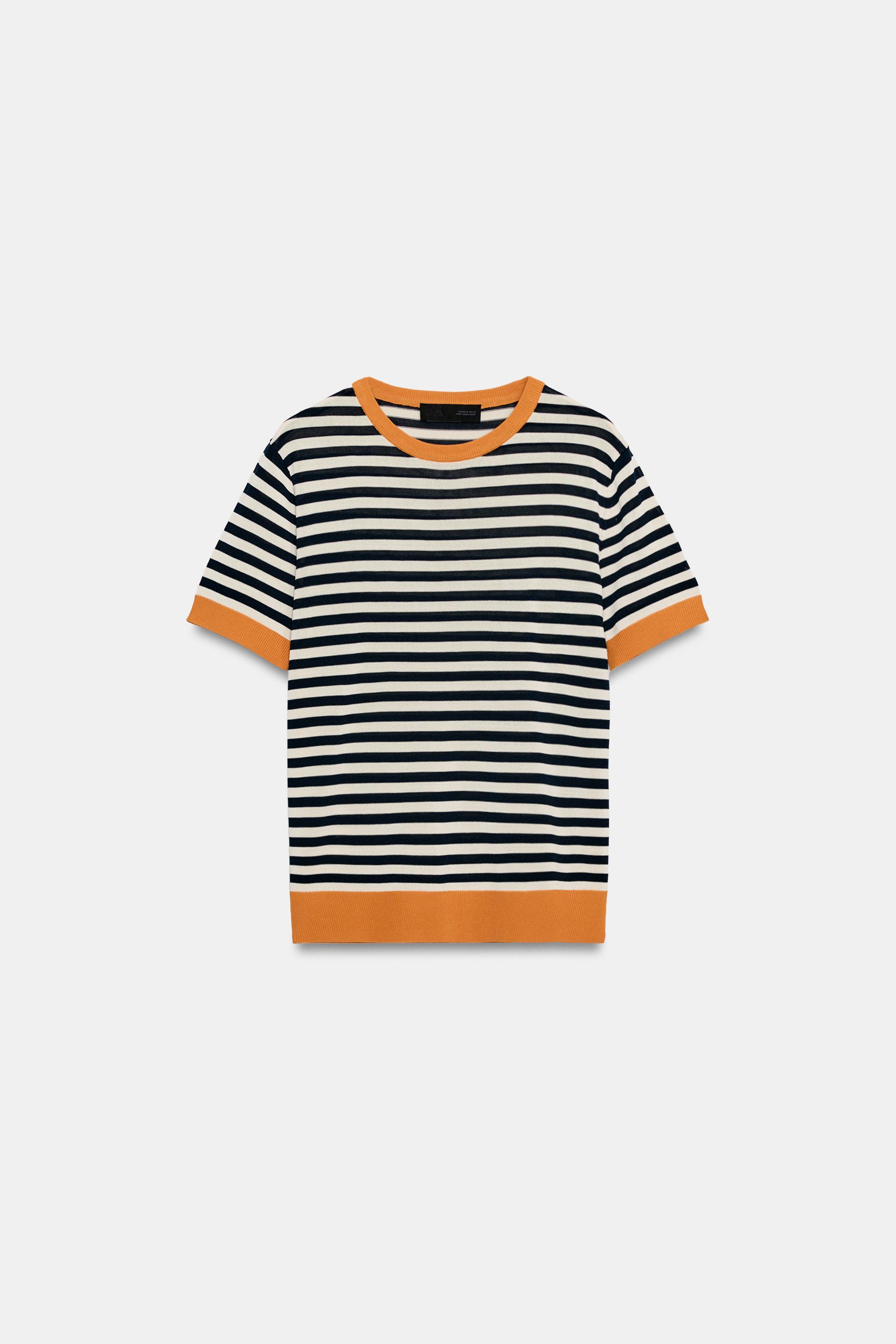 STRIPED KNIT TOP